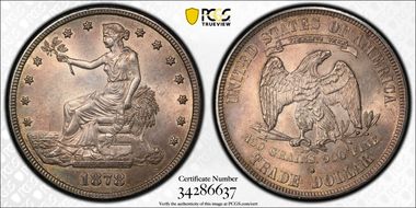 1878-S T$1 Trade MS62