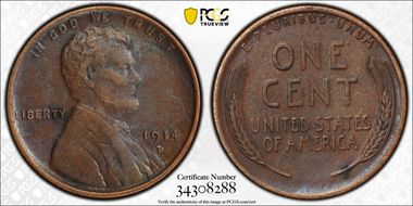 1914-D 1C XF40BN