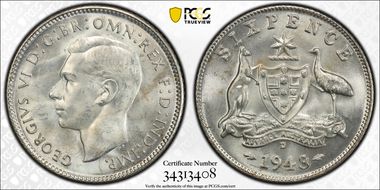 1943-D 6D KM-38  Ag MS65