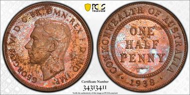 1938 1/2D MS64RB