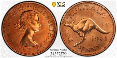 1961 Y. (p) 1D PR65+ RD