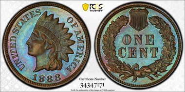 1888 1C PR65BN