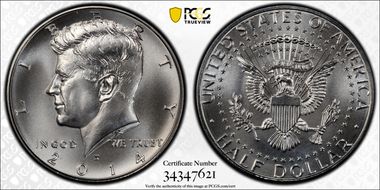 2014-D 50C 50th Anniversary Unc Set SP70