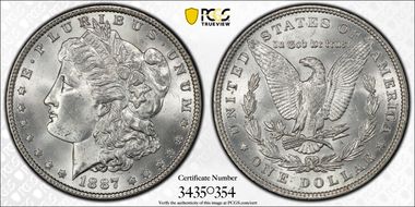 1887 $1 MS64
