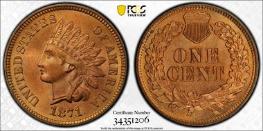 1871 1C MS66RD
