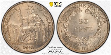 1946 50C Lec-265 MS65