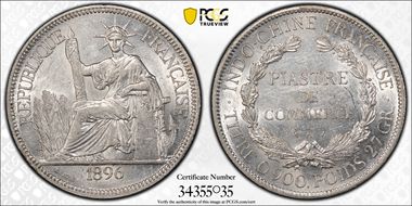 1896-A Piastre Lec-278 AU55