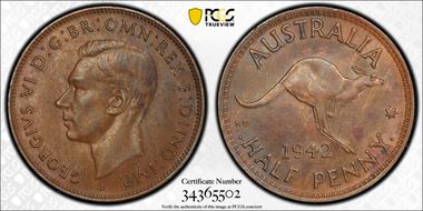 1942-I 1/2D Long Reverse Denticles MS62BN