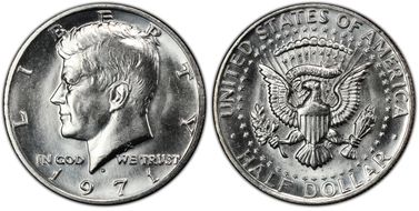 1971-D 50C DDO, FS-101 MS66