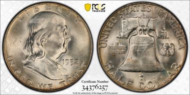 1952-D 50C MS65FBL