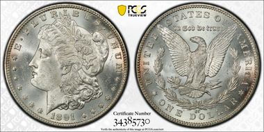 1891-CC $1 MS63