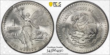 1983-Mo Onza Libertad Ag MS67
