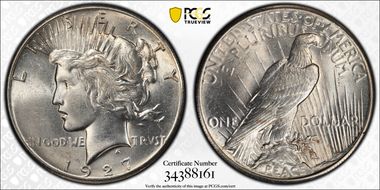 1927 $1 AU58