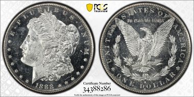 1888-S $1 MS63DMPL