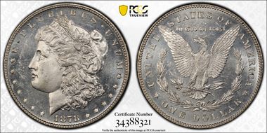1878 7/8TF $1 Strong MS64PL