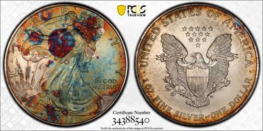 1996 $1 Silver Eagle MS68
