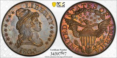 "1803" Tkn $5 J-C1803-3 Kettle & Sons MS63