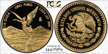 2004-Mo 1/4 oz Libertad Gold PR69DCAM
