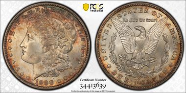 1900-O $1 VAM 15, Doubled Stars MS65