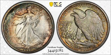 1917-D 50C Obverse MS66