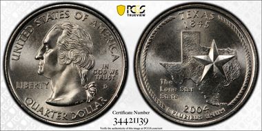 2004-D 25C Texas MS68