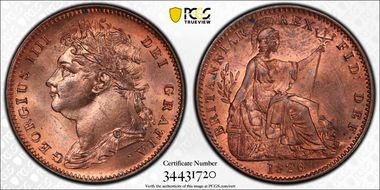 1826 1/4D Large Head S-3822 MS64+ RB