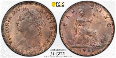 1881 1/4D S-3958 Three berries MS65RB