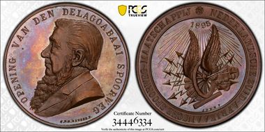 1895 Medal Pretoria to Delagoa Bay Railway Bronzed AE Moyaux-52 SP67