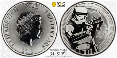 2018-NZM $2 Star Wars - Stormtrooper First Day of Issue MS70