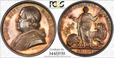 1861 Medal Mont-48 Ag SP63