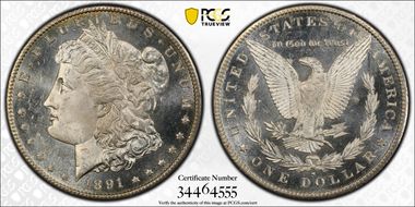 1891-S $1 MS65+ DMPL