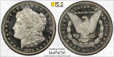 1879-S $1 Reverse of 1878 MS65DMPL