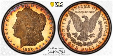 1880 $1 MS66DMPL