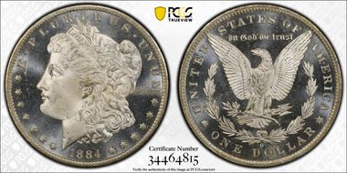 1884-O $1 MS67DMPL