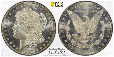 1887/6 $1 MS64DMPL