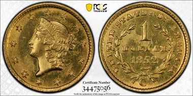 1852-C G$1 MS63