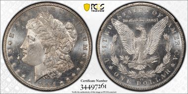 1884-CC $1 MS63PL