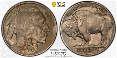 1924-D 5C AU58