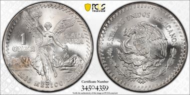 1986-Mo Onza Libertad Ag MS68