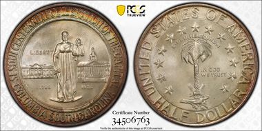 1936 50C Columbia MS67