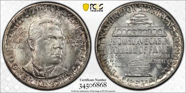 1951 50C Booker T. Washington MS66+