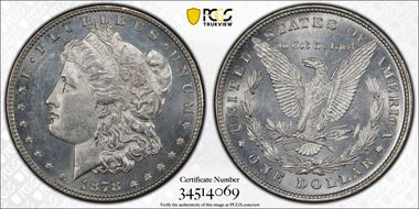 1878 8TF $1 VAM 15 Doubled Liberty MS63