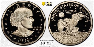 1999-P SBA$1 PR70DCAM