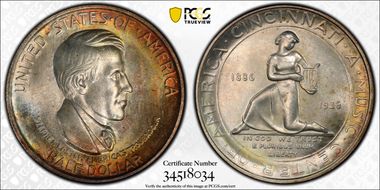1936 50C Cincinnati MS66+