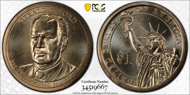 2016-P $1 Gerald R. Ford Position A MS67