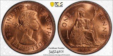 1964 1D S-4157 MS64RD