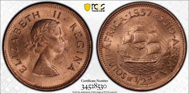 1957 1/2D MS64RD