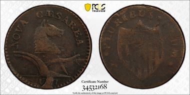 1787 NJ 1/2P Deer Head F15BN