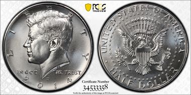 2014-D 50C 50th Anniversary Unc Set SP69