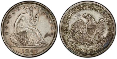 1847-O 50C WB-8, RPM AU50